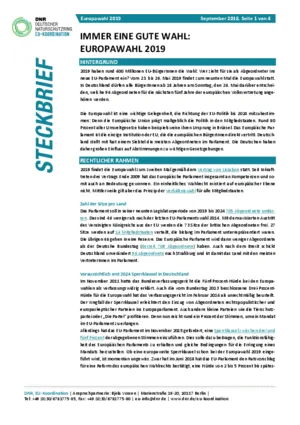 Steckbrief Europawahl 2019